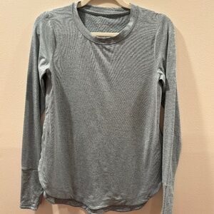 Athleta Long Sleeve Blue/Gray Shirt